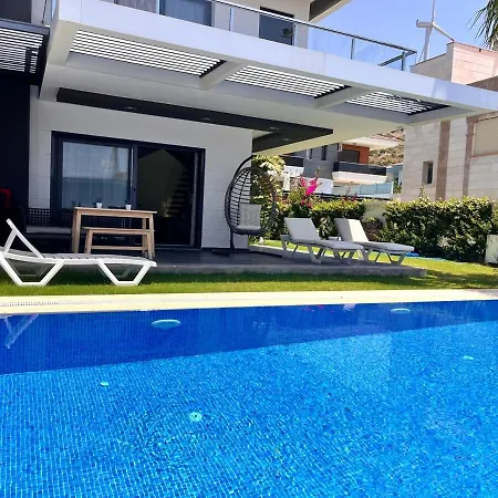 In A Modern With A Private Pool In